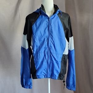 90s blue windbreaker